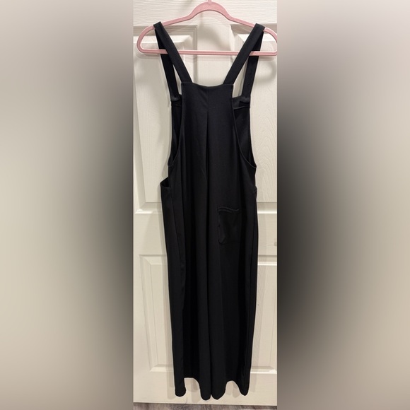 HALARA Black Wide Leg Overall Jumpsuit Size Medium NWT Adjustable Straps Pockets - Picture 10 of 15